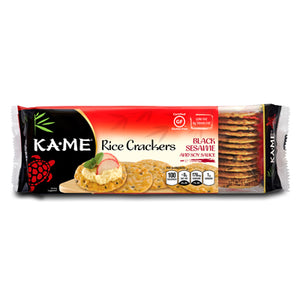 BLACK SESAME & SOY - RICE CRACKERS